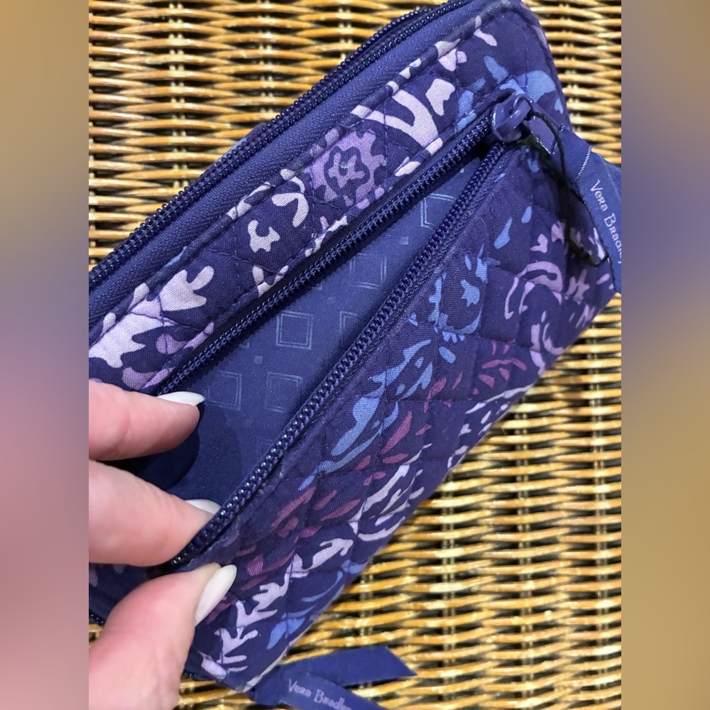 Vera Bradley Turnlock Wallet in the Paisley Amethyst pattern - Picture 5 of 5